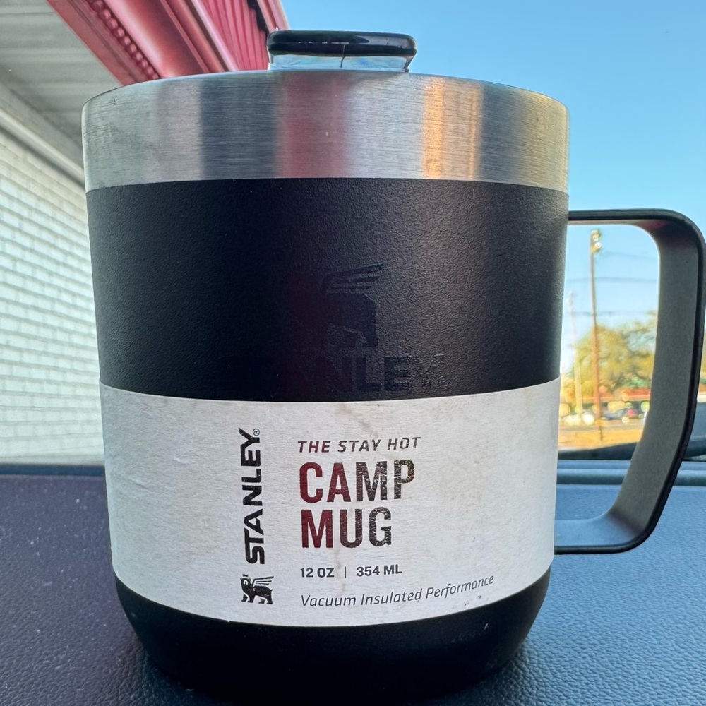Stanley Black and Silver Insulated Camp Mug